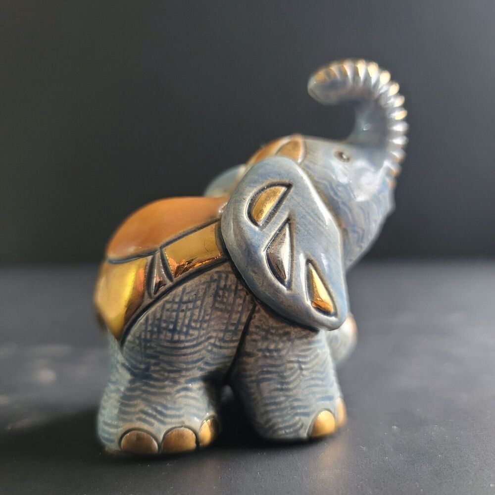 Rinconada Design Rinca Babies Collection #1704 Elephant Blue Gold & Platinum